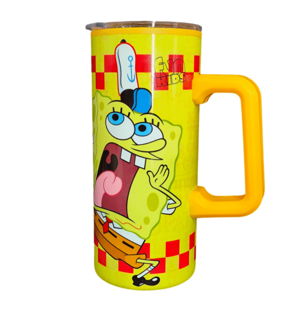 Termo Doble Pared de Asa Mediano - Bob Esponja 500ml