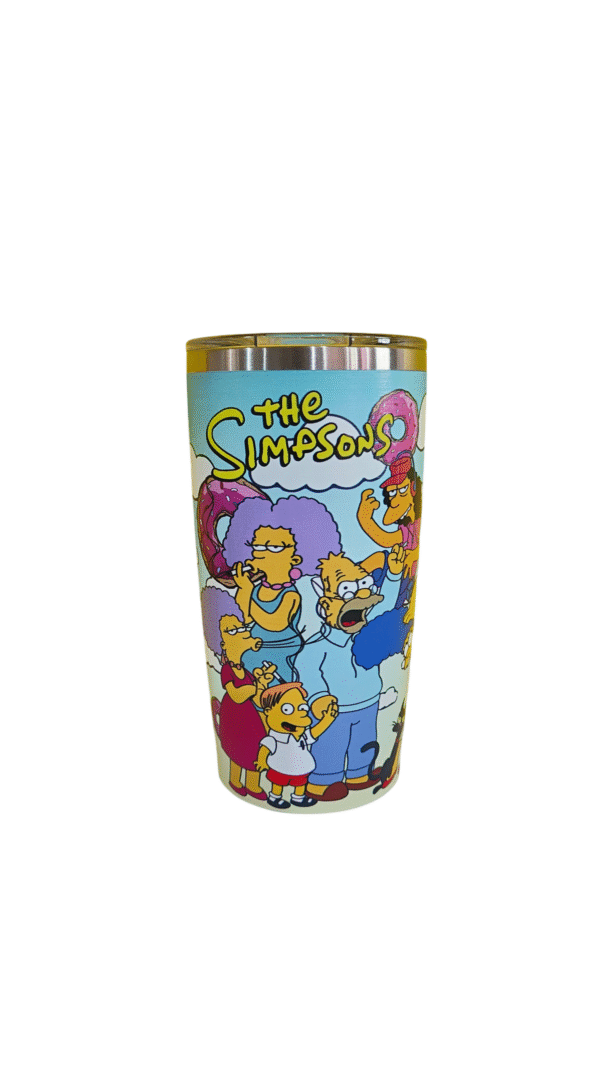 Termo Mediano Acero Inoxidable De Los Simpson