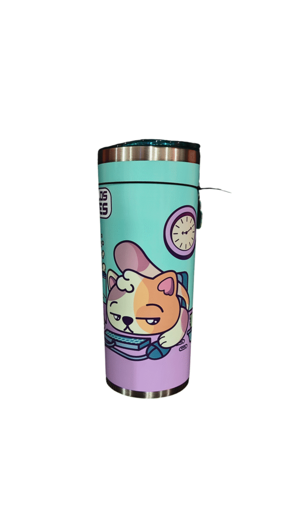 Termo Metalico Gato Odio los Lunes 591ml