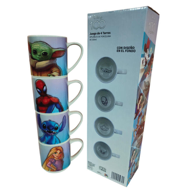 Torre de 4 Tarros Apilables Disney 100 Años