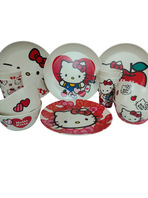 Vajilla 12 Pzas Bambu Hello Kitty