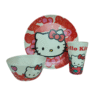 Vajilla 12 Pzas Bambu Hello Kitty