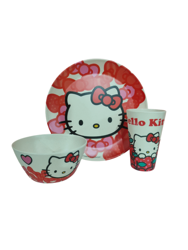 Vajilla 12 Pzas Bambu Hello Kitty