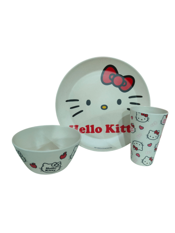 Vajilla 12 Pzas Bambu Hello Kitty
