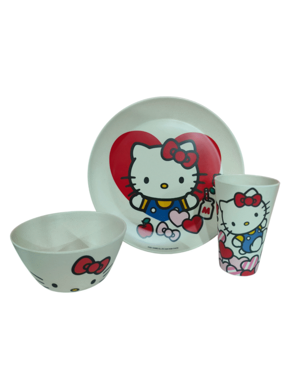 Vajilla 12 Pzas Bambu Hello Kitty