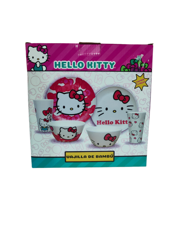 Vajilla 12 Pzas Bambu Hello Kitty