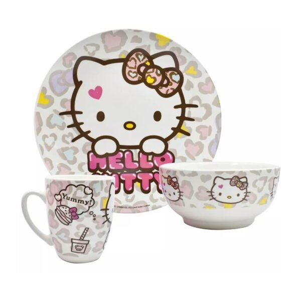 Vajilla 12 Piezas Porcelana Hello Kitty