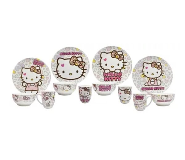 Vajilla 12 Piezas Porcelana Hello Kitty