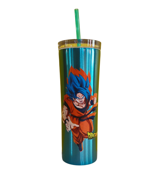 Vaso Acero Inoxidable Con Popote Dragon Ball Super – Goku X Vegeta