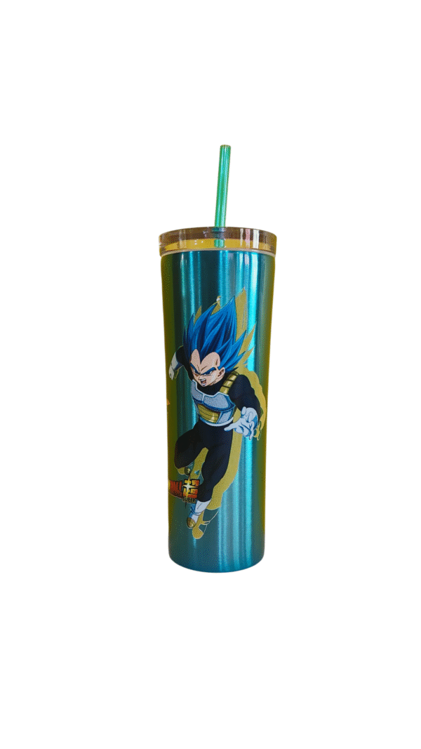 Vaso Acero Inoxidable Con Popote Dragon Ball Super – Goku X Vegeta