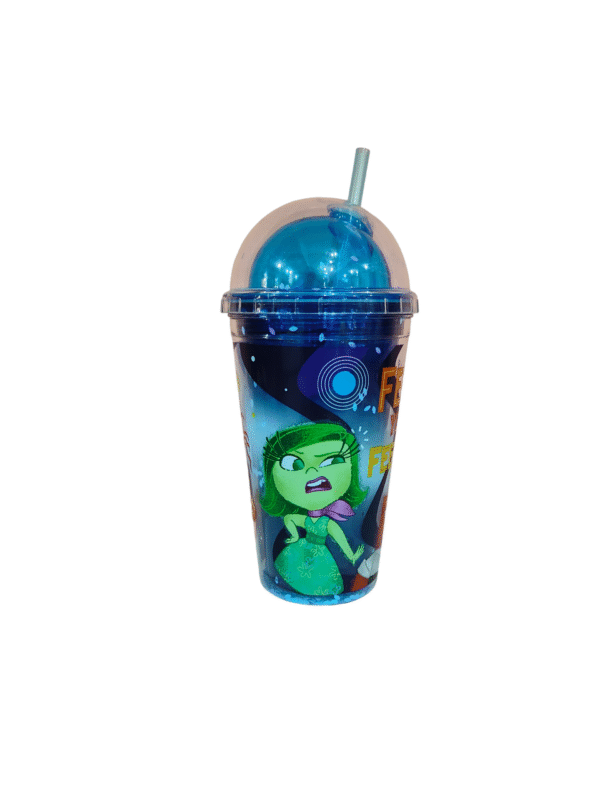Vaso Doble Pared Tapa Domo Popote Intensamente 2 Pixar 500ml