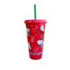 Vaso de Plastico con Popote Kitty