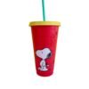 Vaso de Plastico con Popote Snoopy