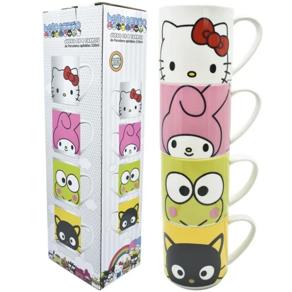 Torre de 4 Tarros Apilables Porcelana Kitty