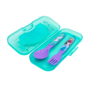 Juego De Cubiertos Infantiles de Plástico con Estuche Frozen