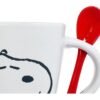 Tarro Snoopy de Porcelana con Cuchara de Ceramica 440m