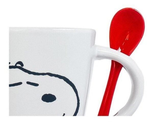 Tarro Snoopy de Porcelana con Cuchara de Ceramica 440m