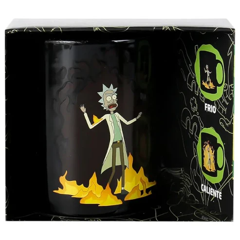 Taza Termica Rick And Morty - Rick en llamas 350ml