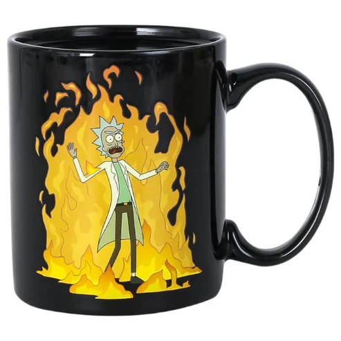 Taza Termica Rick And Morty - Rick en llamas 350ml