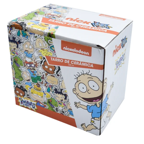 Taza Blanca con Caja de Regalo Rugrats Ceramica 500ml