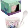 Tarro Con Tapa Y Cuchara de Porcelana Stitch 580ml