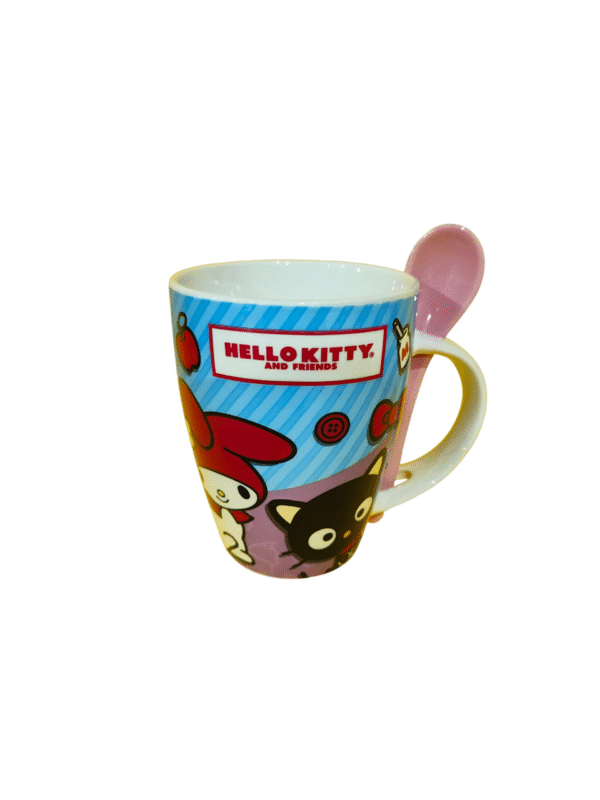 Duo Hello Kitty And Friends Tarros de Porcelana con Cuchara de Ceramica 310ml