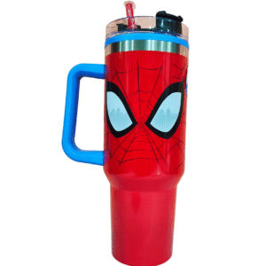 Termo Alto Doble Pared Con Popote 1.2 L Spiderman