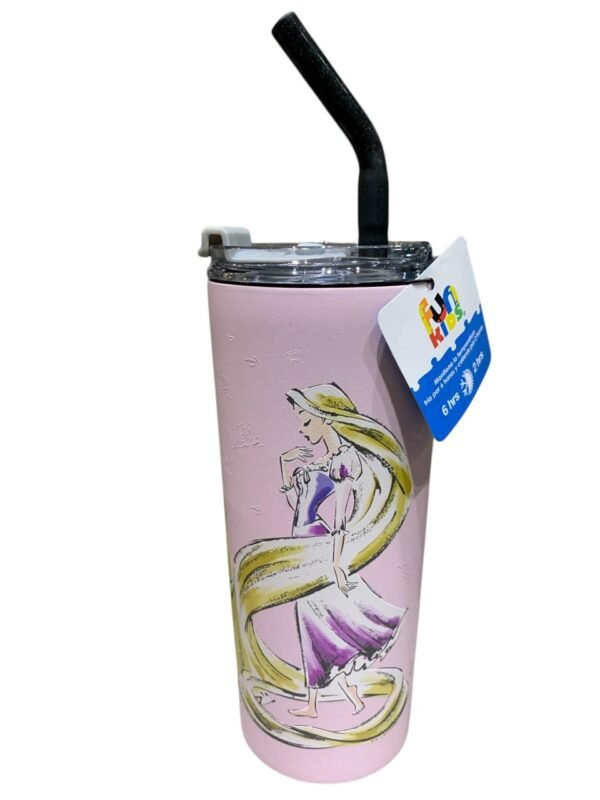 Termo Acero Inoxidable Doble Pared con Popote Princesas - Disney Mate