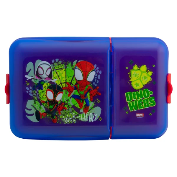 Contenedor para Alimentos Con 2 Divisiones Spiderman