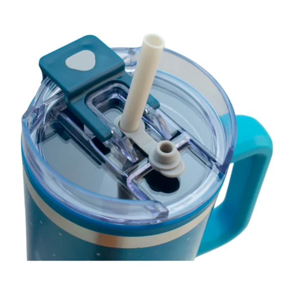 Termo Alto Doble Pared Con Boquilla Y Popote 1.2 L. Los 4 Fantasticos