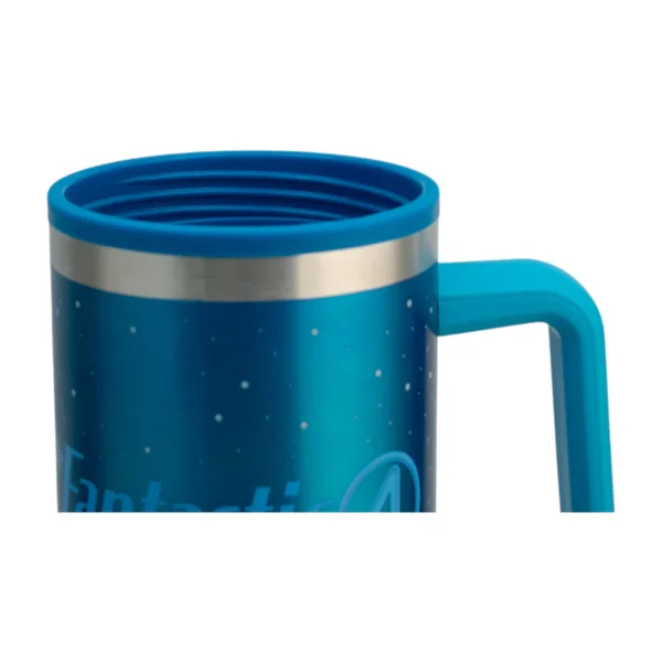 Termo Alto Doble Pared Con Boquilla Y Popote 1.2 L. Los 4 Fantasticos