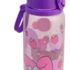 Botella de Plástico con Botón Push UP y Muñequera - Kuromi & My Melody