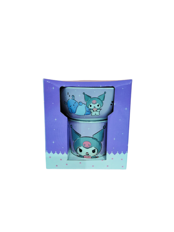 Juego Desayunador 2pzas Kuromi tazon 550ml y tarro 400ml ceramica