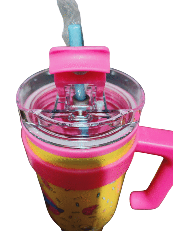 Termo Alto Doble Pared Con Boquilla Y Popote 1.2 L. Los Simpsons