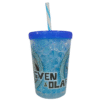 Vaso Doble Pared Con Popote Frozen