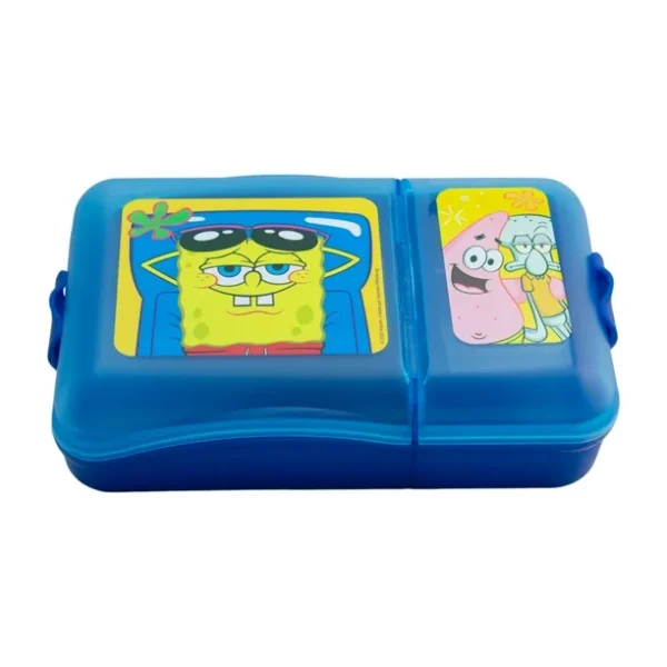 Contenedor para Alimentos Con 2 Divisiones Bob Esponja