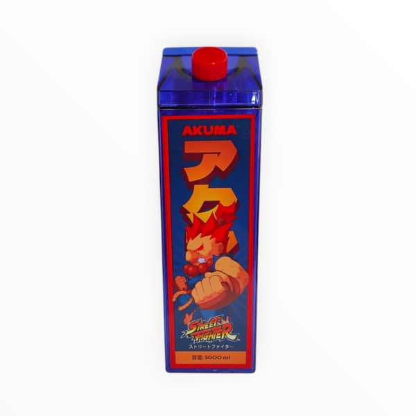 Botella De Agua Cuadrada - Akuma Street Fighter 1Lt