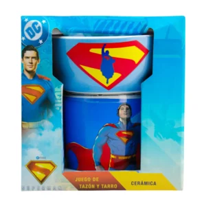 Juego Desayunador 2pzs tazon y tarro Superman