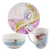 Vajilla Individual de Porcelana 3 Piezas Disney Princesas