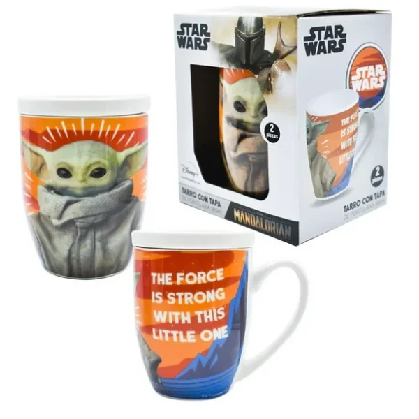 Tarro de Porcelana Con Tapa Star Wars Grogu 385ml