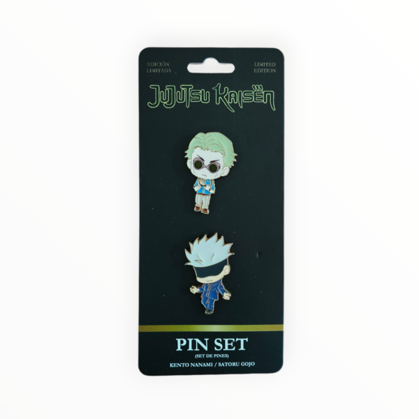 Set Pines Metálicos Gojo & Nanami Edición Limitada