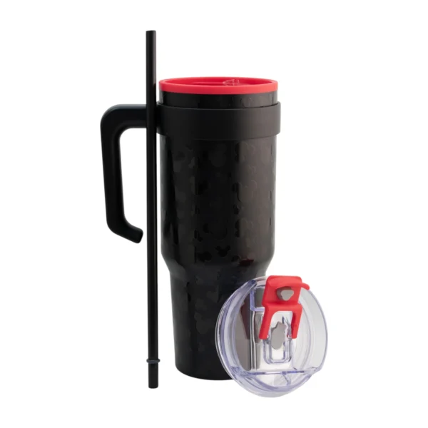 Termo Alto Doble Pared Con Boquilla Y Popote 1.2 L. Mickey