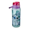 Botella de Plástico con Botón Push UP y Muñequera - Stitch Sentado