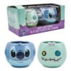 Set Mini Tazas Disney Stitch y Trapo 2 Piezas 103 ml