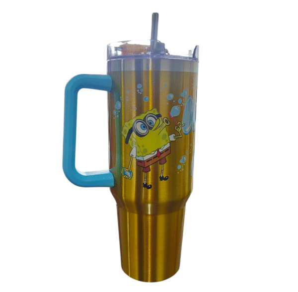 Termo Alto Doble Pared Acero Inoxidable Bob Esponja 1.2L
