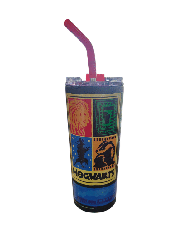 Termo Acero Inoxidable Doble Pared con Popote Harry Potter - Howarts Of Witchcraft