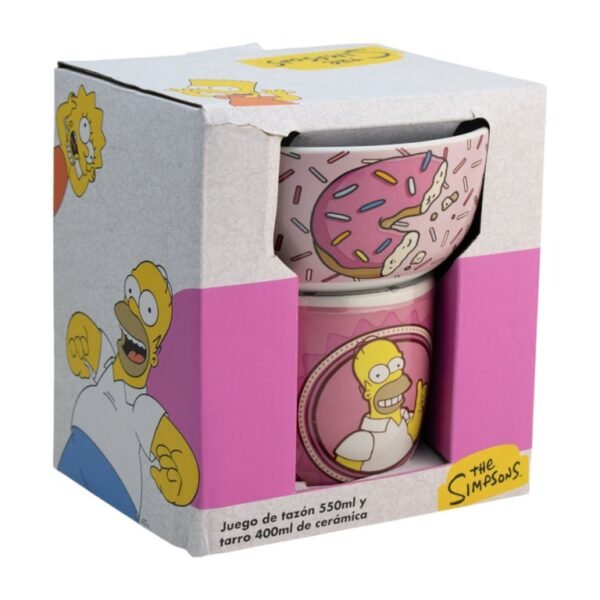 Juego Desayunador 2pzs tazon y tarro Homero Simpson