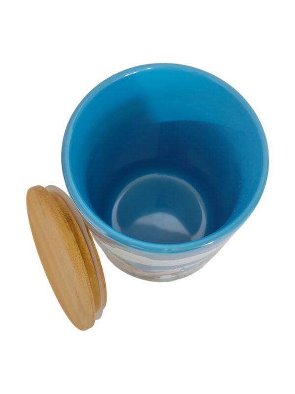 Frasco Con Tapa De Bambú Mickey Y Sus Amigos Cerámica 790 ml