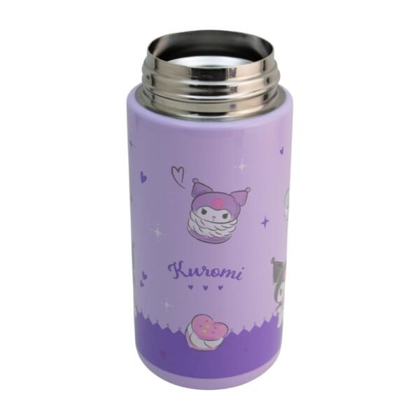 Termo De Acero Inoxidable Kuromi Con Tapa Rosca 350 ml