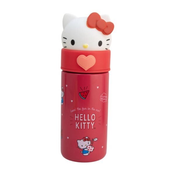 Termo De Acero Inoxidable Hello Kitty Con Tapa Rosca 350 ml